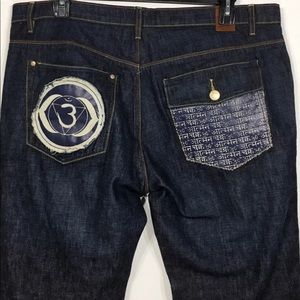 🕉 Om Symbol Selvedge Jeans Dark Denim 38x33